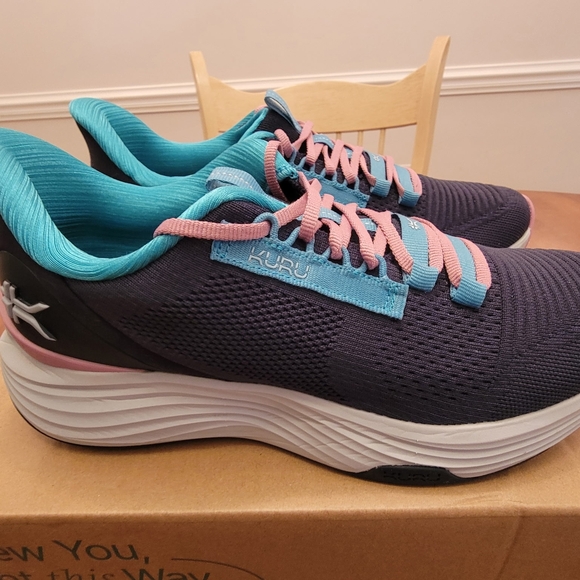 KURU Women's Athletic Shoes Navy and Teal - Main Image
